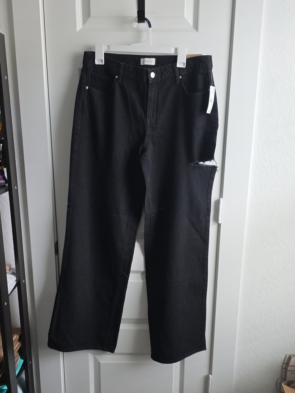 PacSun Blackow Rise Baggy Wide Leg W Side Rip Size 29 G170
